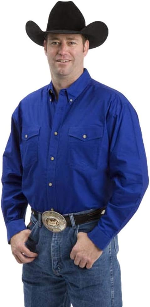 Roper Mens Royal Blue 100% Cotton Button Front BD L/S Shirt