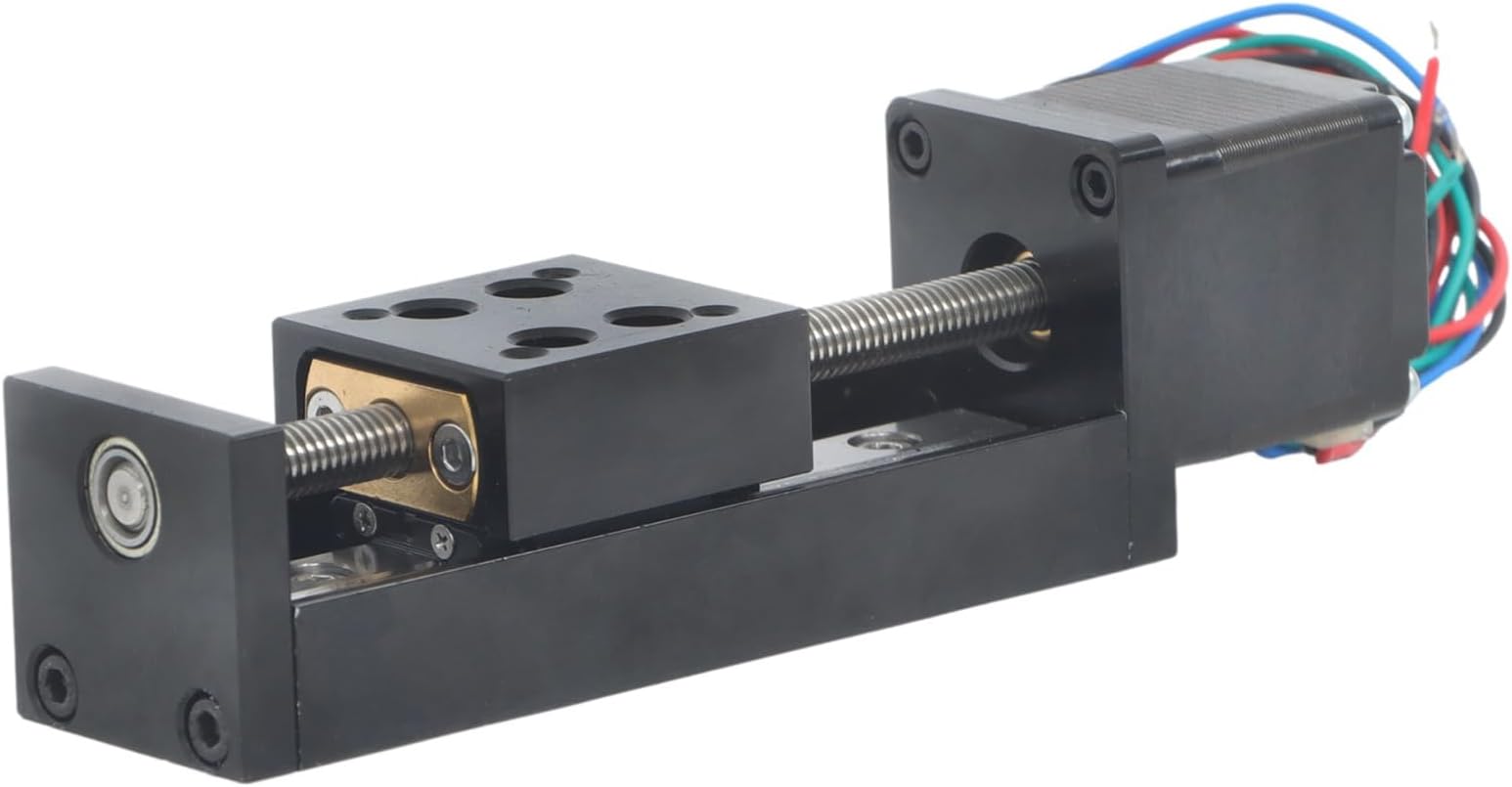 findmall 2 inch Stroke Mini Linear Rail Stage Actuator Effective with NEMA11 Stepper Motor, 50MM Effective Travel Length Fit for CNC Router Parts X Y Z Linear Stage Actuator