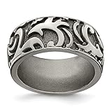 ICE CARATS Edward Mirell Titanium Casted 11mm Wedding Ring Band Size 10.00 Man Fancy Designed...