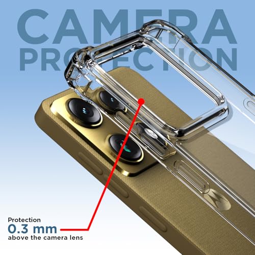 Image of Amazon Basics Back Cover for Motorola Moto Signature 5G PC + TPU Clear Transparent Raised Edges Shockproof Protective Phone Bumper Case (Transparent)
