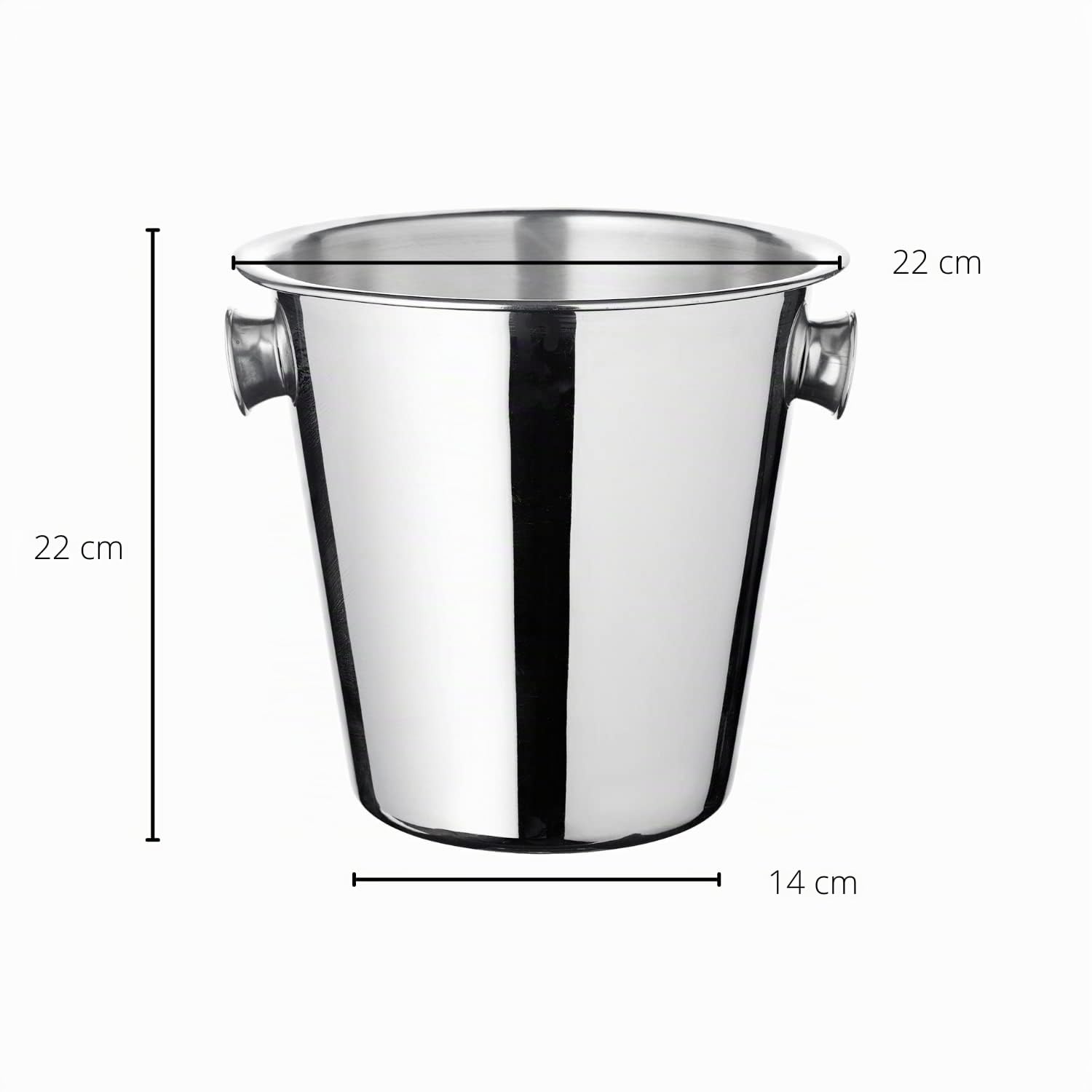 EDZARD Set da 2 Secchiello per champagne Cara (Ø 40 cm, H 21 cm), acciaio inox martellato, per 5 bottiglie – secchiello per spumante grande, secchiello per bottiglie, secchiello per vino