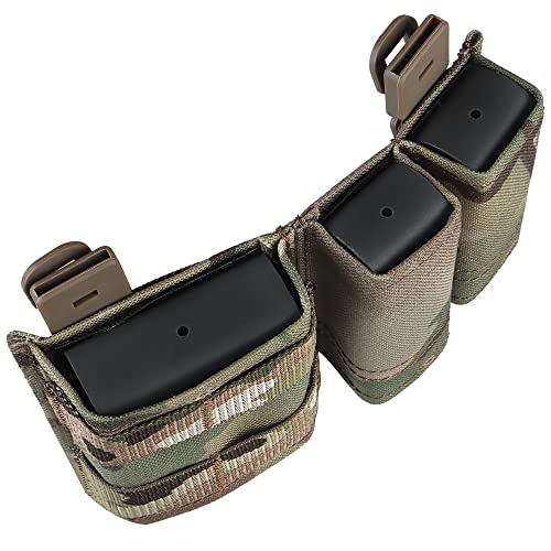 5.56 Mag Pouch Double 9Mm Molle Magazine Pouch Set Tactical Placard With Quick Release Insert For Chest Rig Vest #TOP4