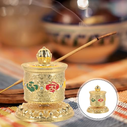Rueda de Suerte Budista Dorada UKCOCO que Atrae un Ambiente Artístico Tibetano 7