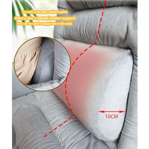 Coussin chauffant chaise bascule d'intérieur doté de 3 modes réglables thermiques