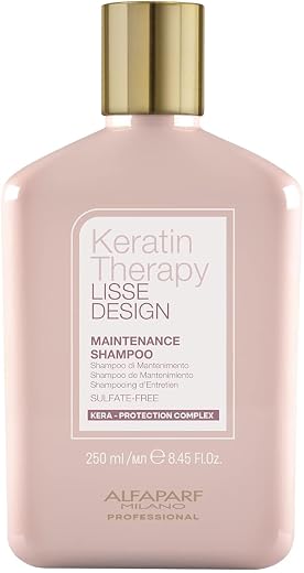 Alfaparf Milano professional Keratin Therapy Lisse Design Keratin Shampoo - Maintains and Enhances Keratin Smoothing Treat...