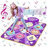 FHNSEL Dance Mat for Girls,Light Up Dance Pad,Kids Musical Dance Play Mat with Light Up 9 Pattern,Built-in Music, 5 Game Modes,Toys Gifts for 3 4 5 6 7 8 9 10 11 12 Year Old Girls Boys and Adult