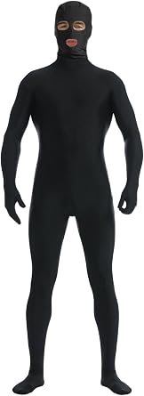 Ensnovo Mens Skin Tights Zentai Full Bodysuit Eyes Open Mouth Open