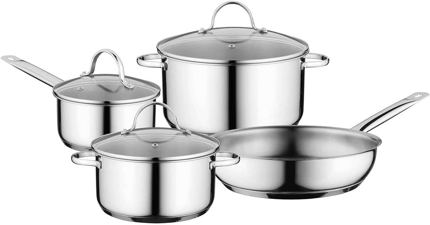 BergHOFF Essentials 18/10 Stainless Steel Set of 7pc Saucepan Stockpot
