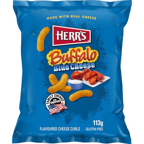 HERR'S - Tiras de queso Búfalo y queso azul - 1 X 113 GR