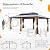 YOLENY 12'x20' Hardtop Gazebo, Outdoor Polycarbonate Double Roof Canopy, Aluminum Frame Permanent Pavilion with Curtains and Netting, Sunshade for Garden, Patio, Lawns
