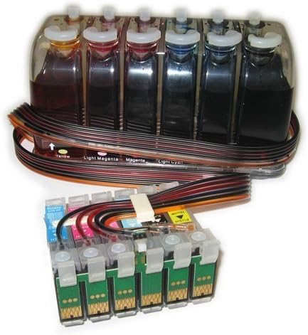FantasyBuy Continuous Ink System (CIS) for: Epson R260 R280 R380 RX580 (Related Cartridge # :T078120, T078220, T078320, T078420, T078520, T078620)