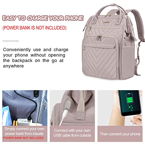 VANKEAN 17.3 Inch Laptop Backpack for Women Men Fashion Computer Work Bag Large Capacity Waterproof Backpack with RFID Pockets - Image 3