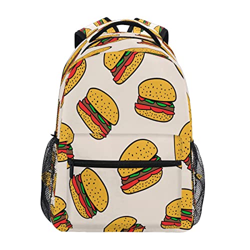 Mochila de hamburguesa resistente al agua con compartimento acolchado para portátil de viaje