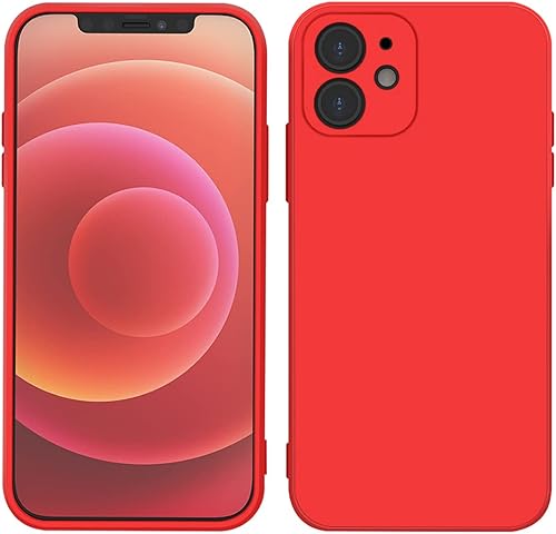 ZYX Funda roja para iPhone 11 a prueba de golpes de silicona de poliuretano termoplástico suave cubierta protectora roja para iPhone 11 funda para