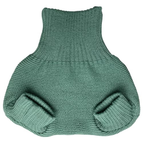 Image of Ecoable Organic Merino Wool Diaper Cover - Overnight Knit Diaper Cover for Fitted Cloth Diaper (EU74-80, Mint)