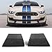 Qiilu 2 Szt. Boczna Kratka Przedniego Zderzaka Osłona Grilla Zamiennik z Włókna Węglowego dla Ford Mustang Shelby 2015-2021