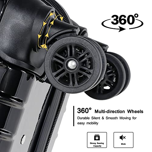 Bagages rigides Miibox robustes et faciles à transporter avec roues 360° - 6