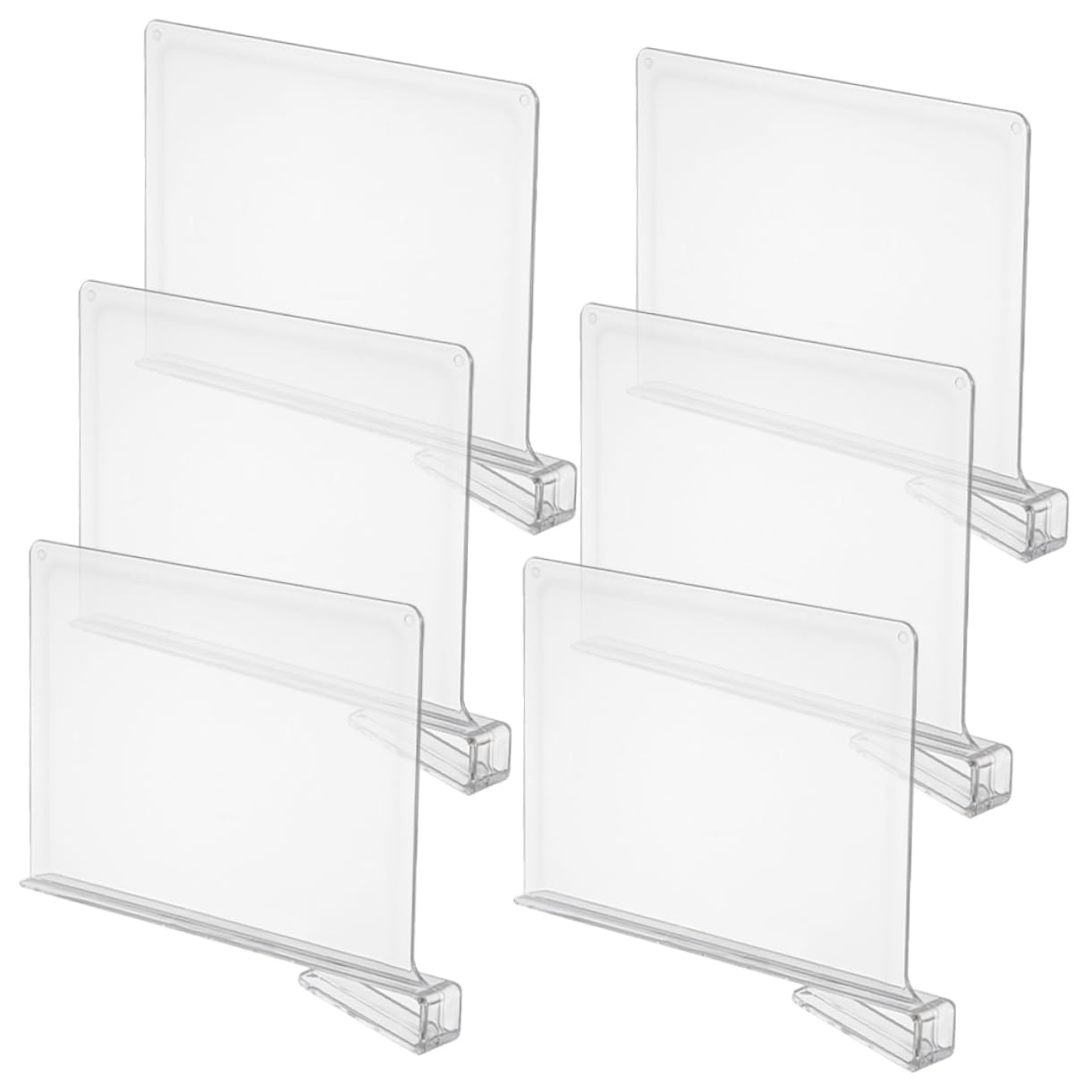 Vaguelly 6Pcs Transparent Shelf Dividers for Closet Organization Closet Separators for Wardrobe Storage for Cabinets and Shelves Maximize Space