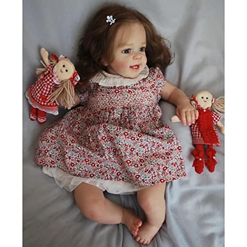 Cakunmik 24-Zoll-Reborn-Puppen, Mädchen-Vollsilikonkörper-Neugeborenen-Baby-Puppe, lebensechte, wirklich weiche Haptik… – Bild 4