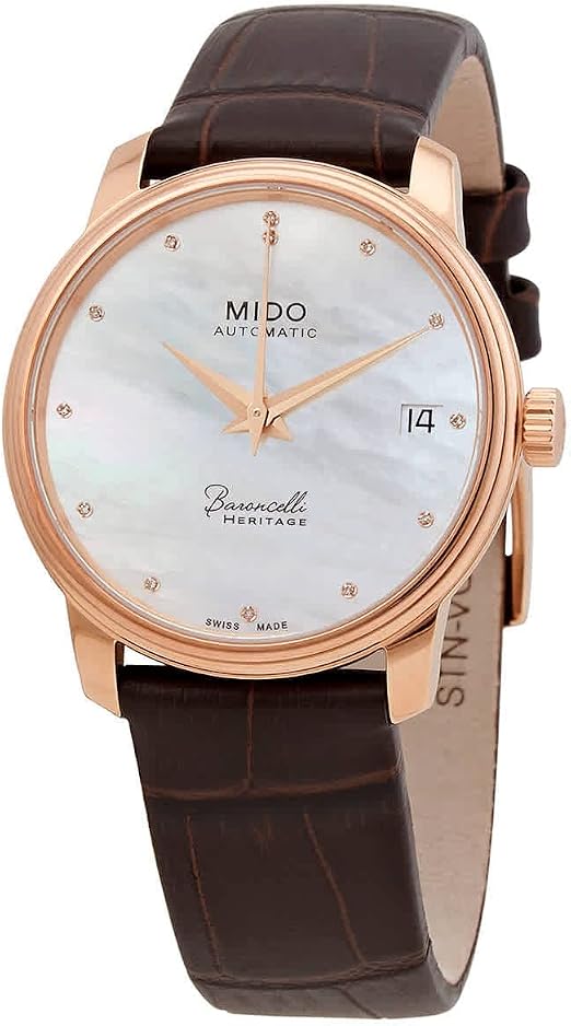 MIDO Orologio Analogueico Automatico Donna con Cinturino in Pelle  M0272073610600 : Amazon.it: Orologi