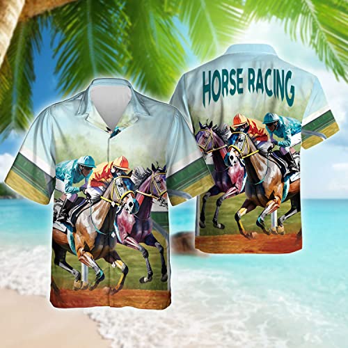 Vintage Cowboy Hawaiian Shirt for Men - Racing Bowling Shirt for Mens Button Down Shirt Short Sleeve (MP_HW_05)2