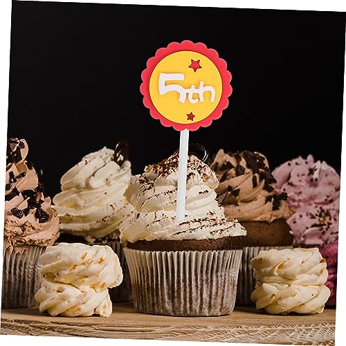jojofuny 10 Pçs Decorações De Bolo De Cupcake Número De Bolo Decoração De Bolo De Aniversário Discos