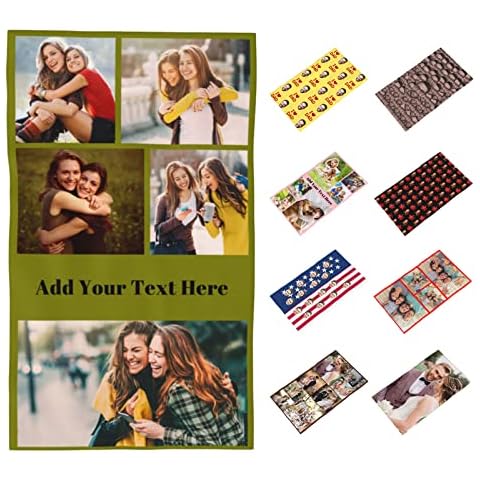 jvafk Custom Hand Towels Custom Towels with Picture Collage Personalized Towels Soft Towels Bathroom, Kitchen, Washcloth, Gym and Spa Cover