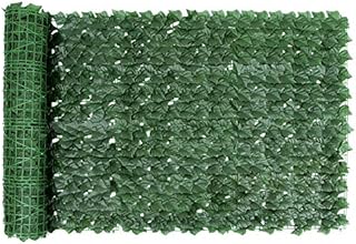 Fuobecie Artificial Ivy Fence Screen, Fence Screening Trellis with Artificial Leaves Privacy Trellis Roll for Balcony Outdoor Garden Wall Mat Decoration, Green (1 x 3 Meter)