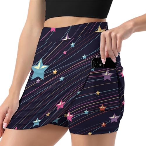 Jupe short de tennis anti-frottement avec poche pratique pour ranger les balles