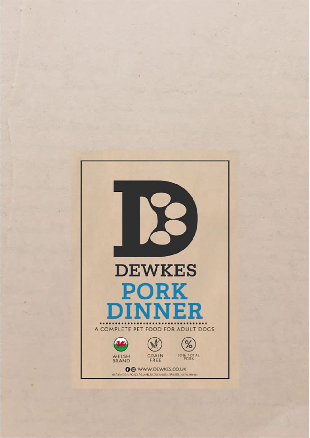Dewkes Grain Free range: Dry Hypoallergenic Dog Food (Pork Dinner)