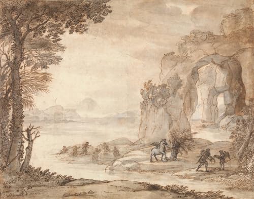 Toile Claude Lorrain Persée et le corail pour décoration de bureau élégante 60x90cm