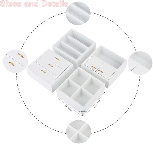 Miniatura 5 de Cabina de exhibición de madera en miniatura para muebles de casa de muñecas (blanco, escala 1:12, 12 piezas)