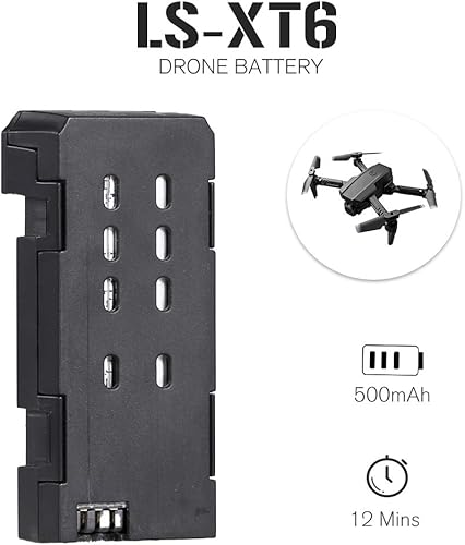 Miniatura 4 de GoolRC Batería RC Drone 3.7V 500mAh Reemplazo de batería de litio RC Quadcopter Batería modular compatible con LS-XT6 RC Drone