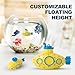 CousDUoBe 2.1 in Mini Floating Submarine Fish Tank Decoration Set，Cute Retro Submarine Set and Floating Diver,Aquarium Decorations Resinous Betta Fish Tank Accessories