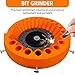 Drill Bit Sharpener Attachment for 125mm Angle Grinders (2-13mm Bits) - Revive Dull Bits & Extend Tool Life (Orange)