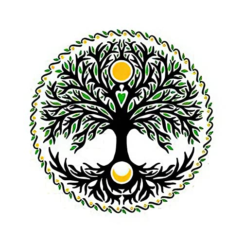 Datewithshower Temporary Tattoos 6 Sheets Celtic Tree of Life with Sun and Moon Tattoo Stickers for Adult Kids Women Men Arms Legs Chest Waist Neck 3.7 X Inch