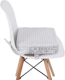 Poduszka podwyższająca, bezpieczna poduszka siedziska podwyższającego z regulowanymi paskami do użytku domowego(Silver, star)