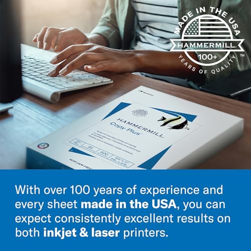 image for Hammermill Printer Paper, Premium Laser Print 28 lb, 8.5 x 11-8 Ream (