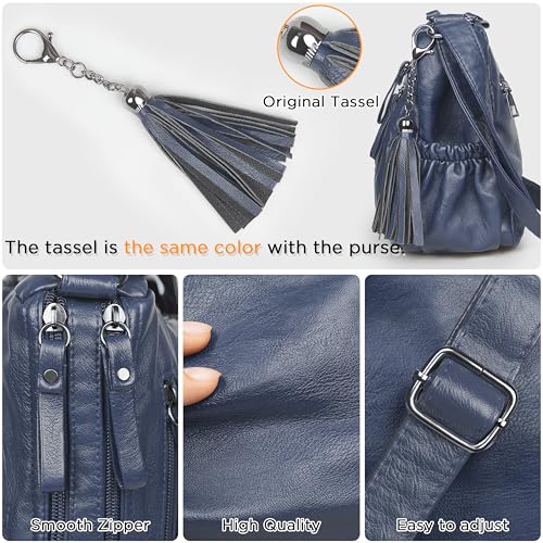 Image of VOLGANIK ROCK Crossbody Bag for Women with Tassel Ladies Soft PU leather Purses and Handbag Pocketbooks