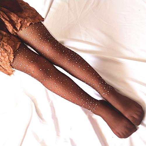 Flash Girls Silk Mesh Pantyhose Tights Kids Fishnet Stocking Stockings Girls Pants Girls Sweatsuits (Brown, One Size)3