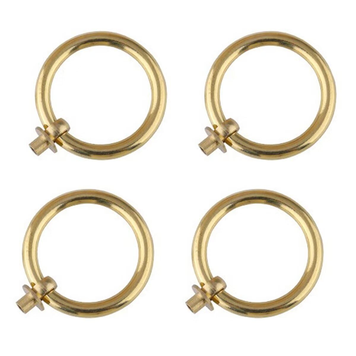 YDHSIKK Drawer Handles, Pack of 4 Single Hole Cabinet Ring Pull Handles in Multicolor, 20-65mm(Golden,Diameter:60mm)