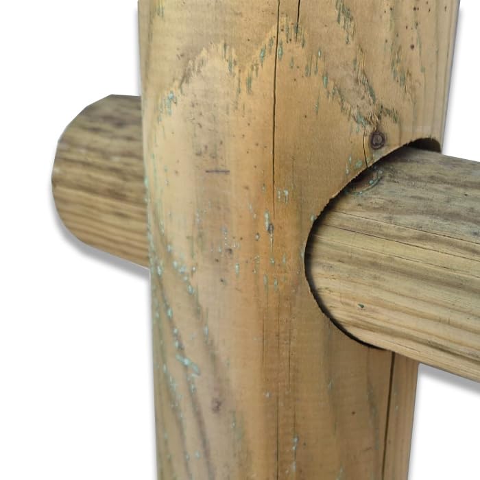 Recinzione A Onda In Legno Impregnato VERDELOOK - Vampiro 54x27x47 Cm Per Giardino - Foto 3