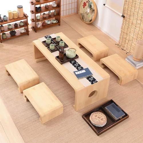 Table à thé basse japonaise pour optimiser les petits balcons et salons de thé
