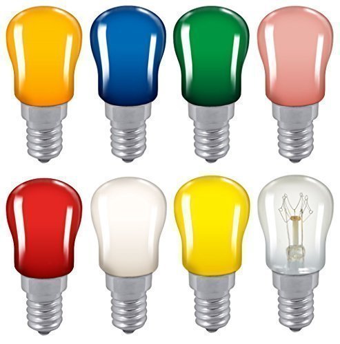 2X Coloured Pygmy 15W SES E14 Small Edison Screw Cap Colour Light Bulb Sign Lamp (Pink)