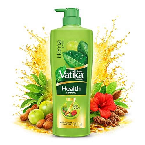 Dabur Vatika Health Shampoo – 1 L | With Henna & Amla | For Strong, Problem-Free Hair