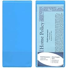 StoreSMART - Plastic Policy/Lotto Ticket Holders with Business Card Pocket - Single Unit - INS30-LB-1 Light Blue