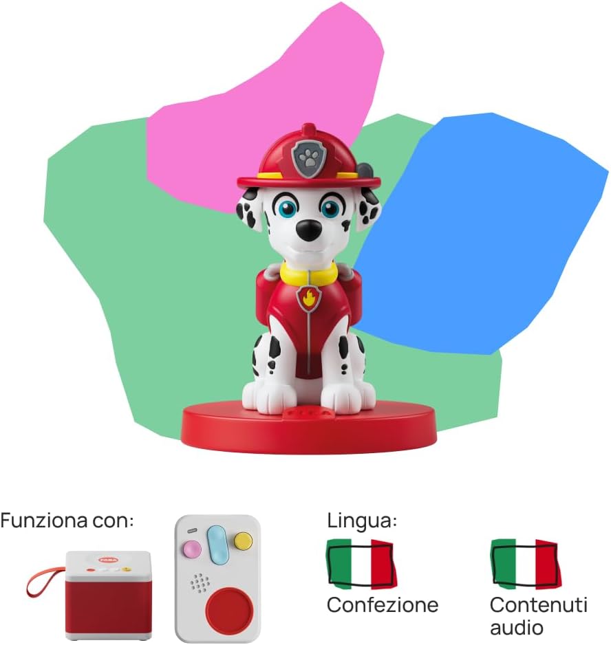 FABA Sound Character – PAW Patrol The Squad of Puppies: Marshall – Stories and Sound Fairy Tales, Boys and Girls 3-5 Years, Italian Version