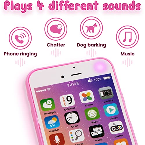 Click N' Play Toy Purse For Little Girls | Little Girl Purse With Makeup, Smartphone, Wallet, Keys, Credit Card | Toddler Girl Purse | Pretend Play Toddler Girl Toys Age 2-3 Years Old (8 Pcs) #TOP2