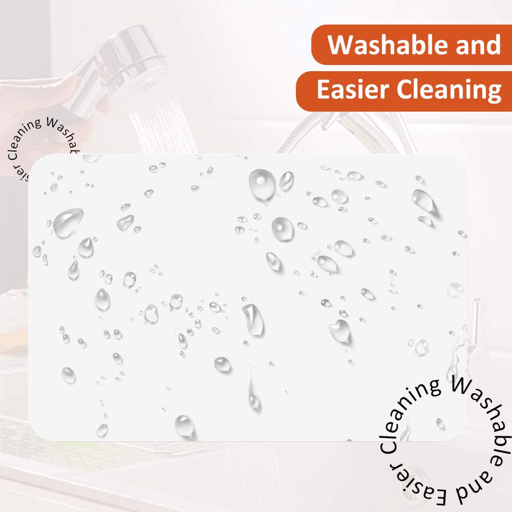 Placemats, afwasbaar, afwasbaar, 4-delige set, AOBETAK 43 x 28 cm, kunststof, waterdicht, oliebestendig, placemats, X4, antislip, transparant, placemat voor kinderen, keuken, tafel, eetkamer