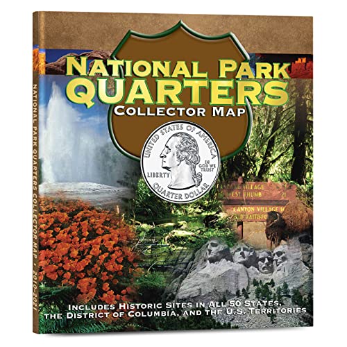 Whitman Coin Collector’s Board Coin Map US National Parks Quarter Series 2010 – 2021 “Push-Fit” Foam